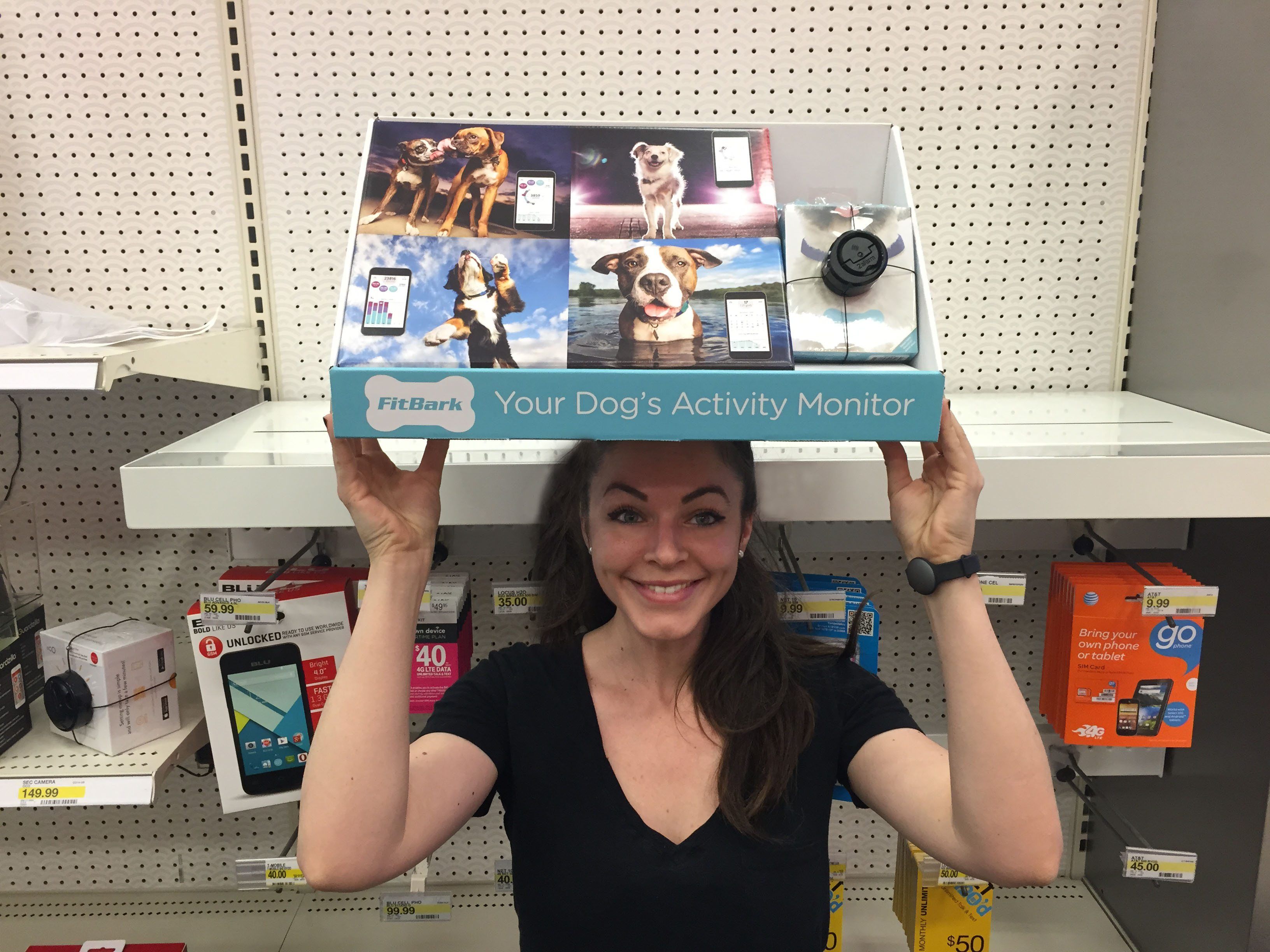 Sara Rossi with a FitBark display at Target